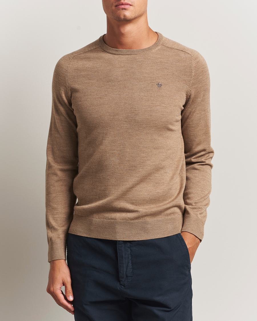 Men | Sweaters & Knitwear | Morris | Merino O-Neck Camel