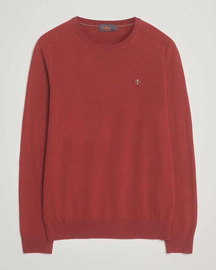Men | Sweaters & Knitwear | Morris | Merino O-Neck Red