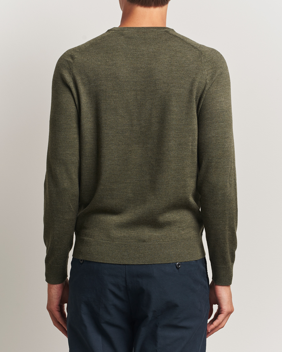 Men | Sweaters & Knitwear | Morris | Merino O-Neck Olive