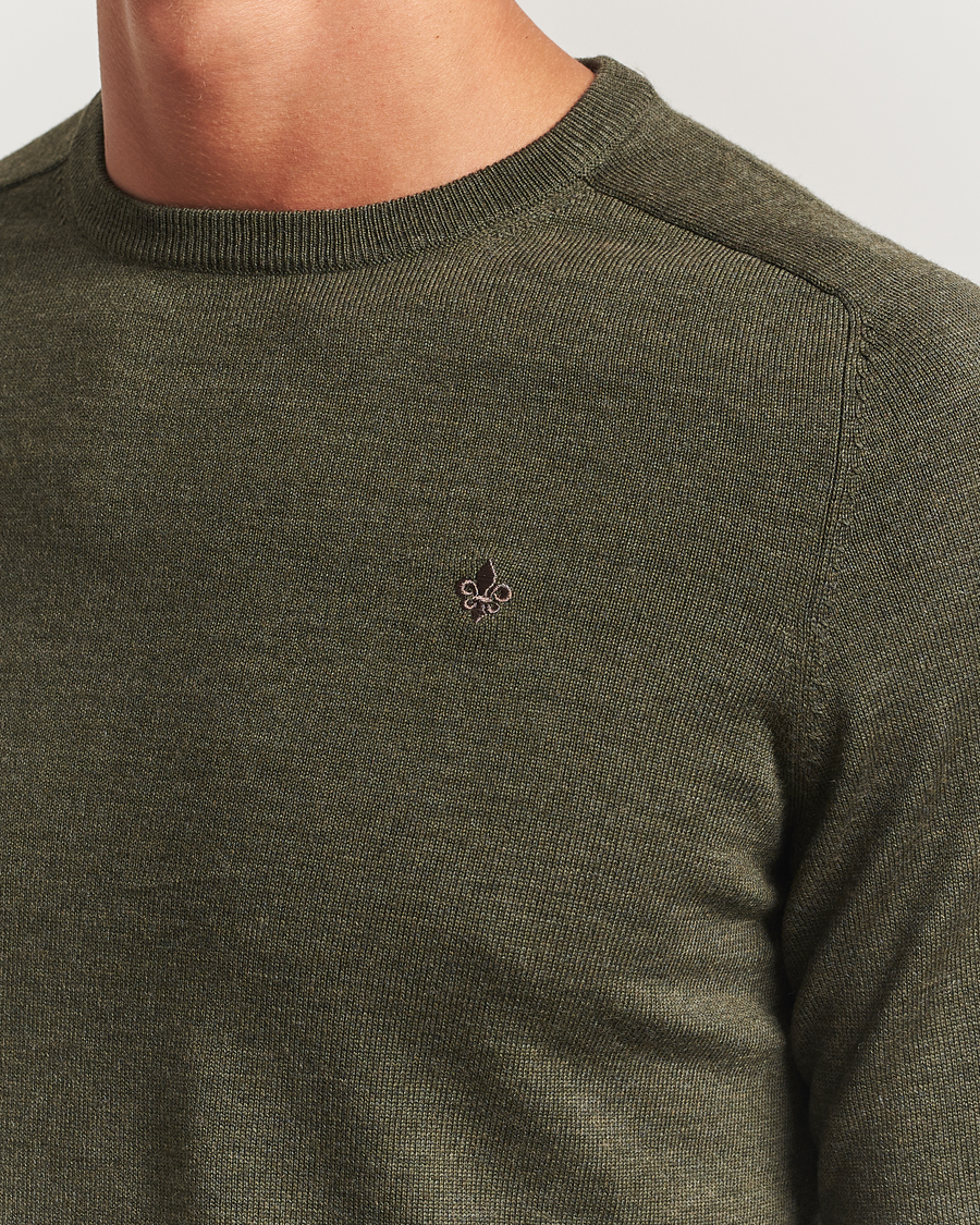 Men | Sweaters & Knitwear | Morris | Merino O-Neck Olive