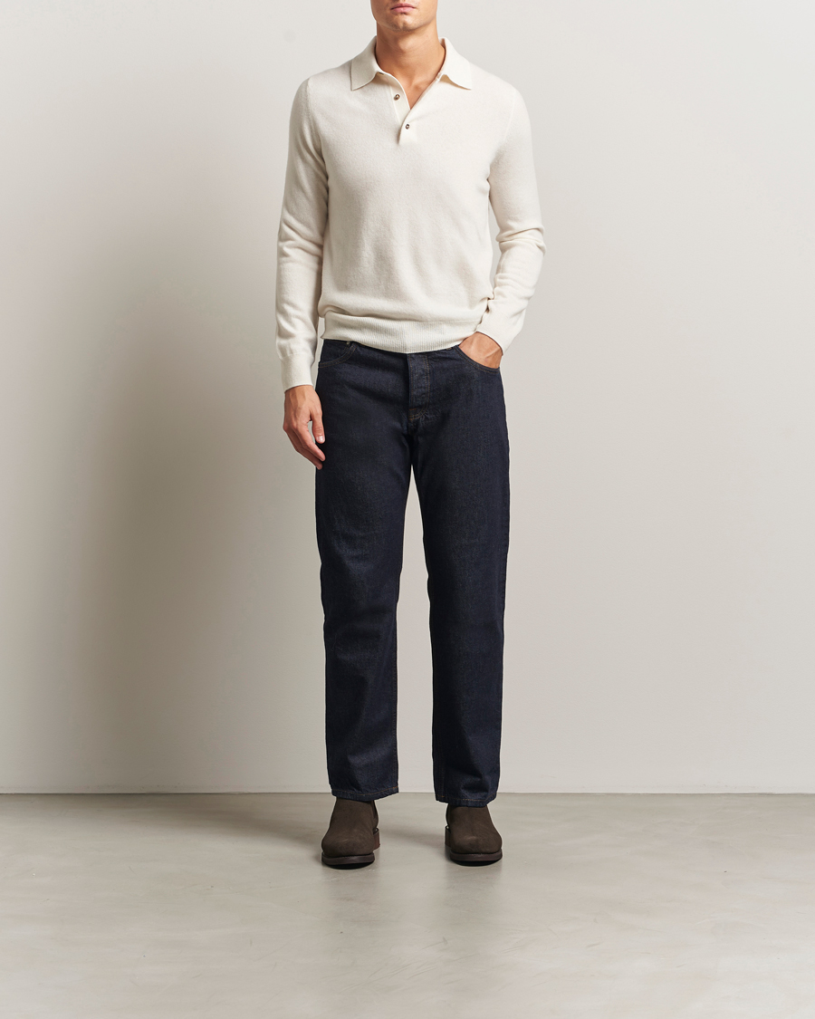 Men | Sweaters & Knitwear | Morris | Cashmere Polo Neck Off White