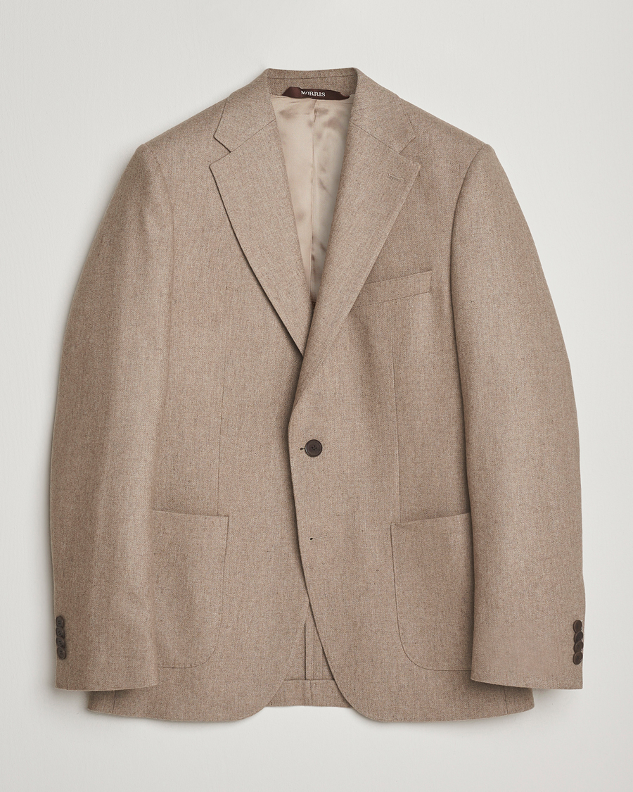 Men | Blazers | Morris | Flannel Wool Blazer Khaki