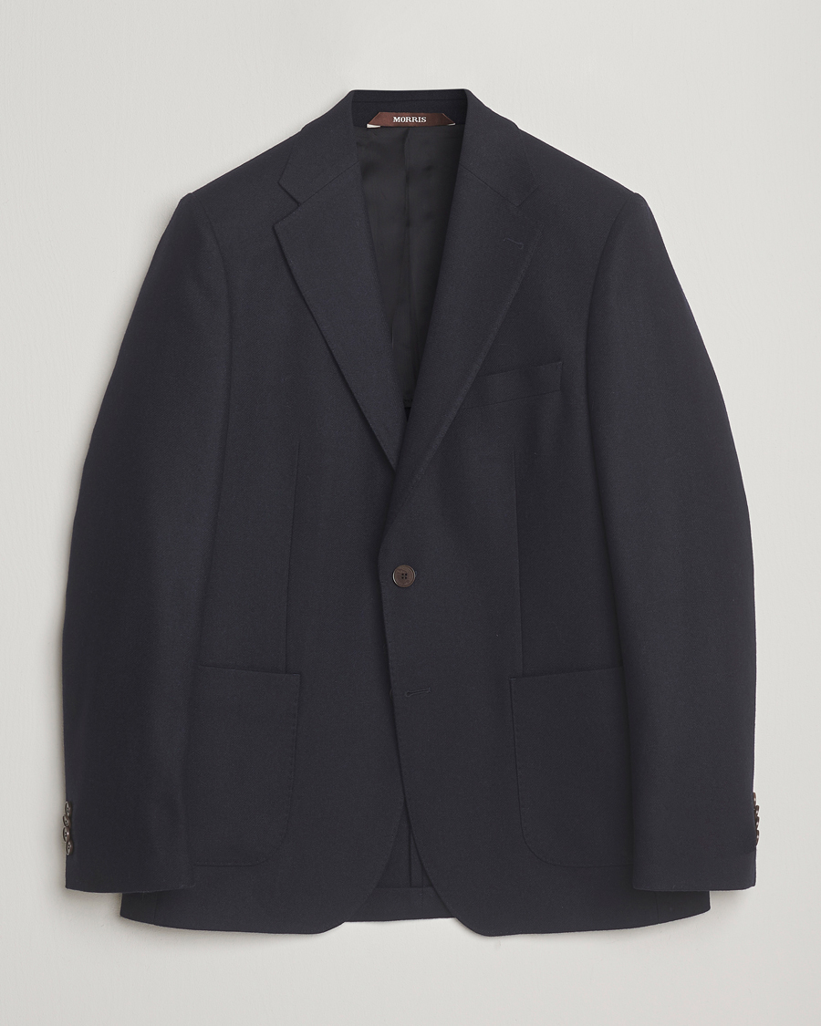 Men | Blazers | Morris | Flannel Wool Blazer Navy