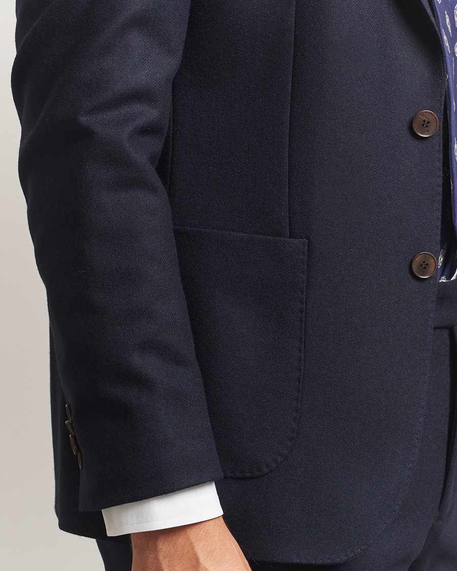 Men | Blazers | Morris | Flannel Wool Blazer Navy