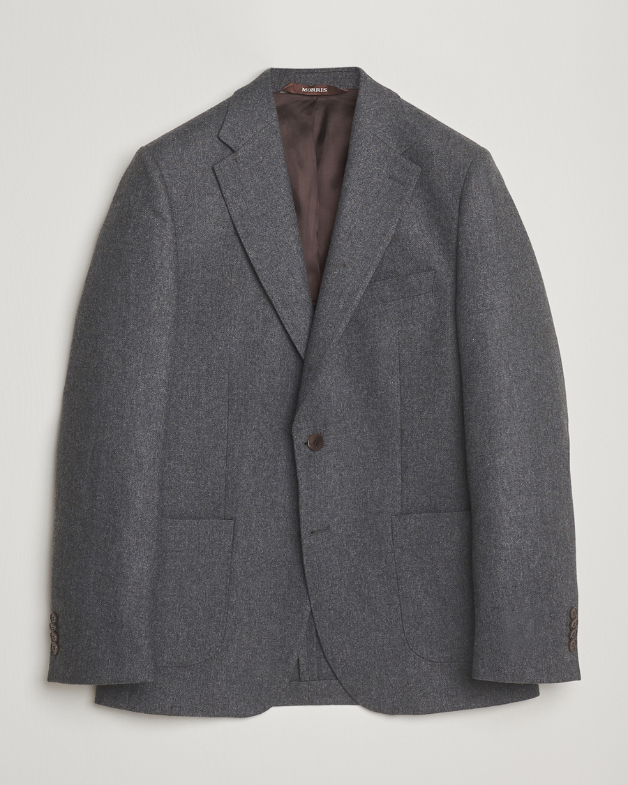 Men | Blazers | Morris | Flannel Wool Blazer Grey