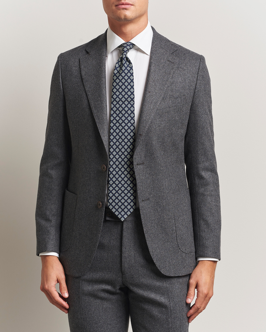 Men | Blazers | Morris | Flannel Wool Blazer Grey