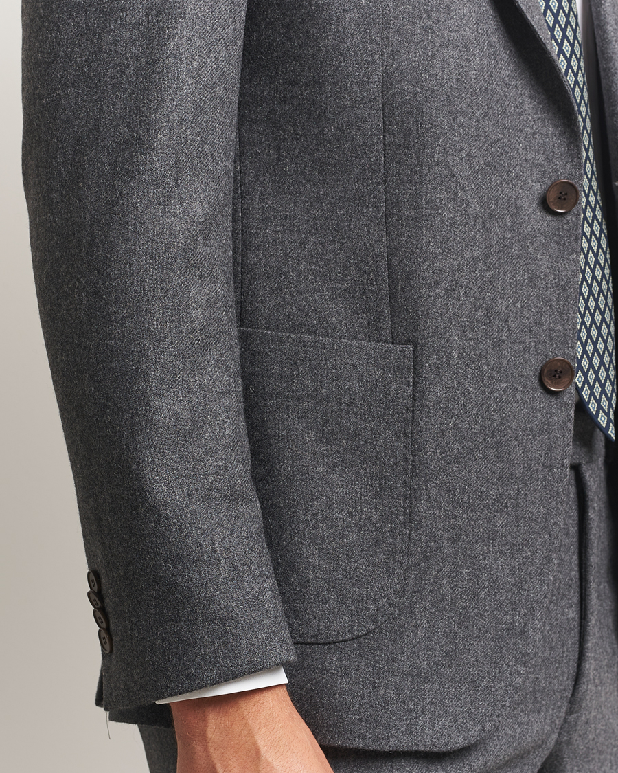 Men | Blazers | Morris | Flannel Wool Blazer Grey