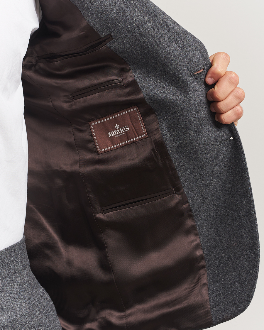 Men | Blazers | Morris | Flannel Wool Blazer Grey