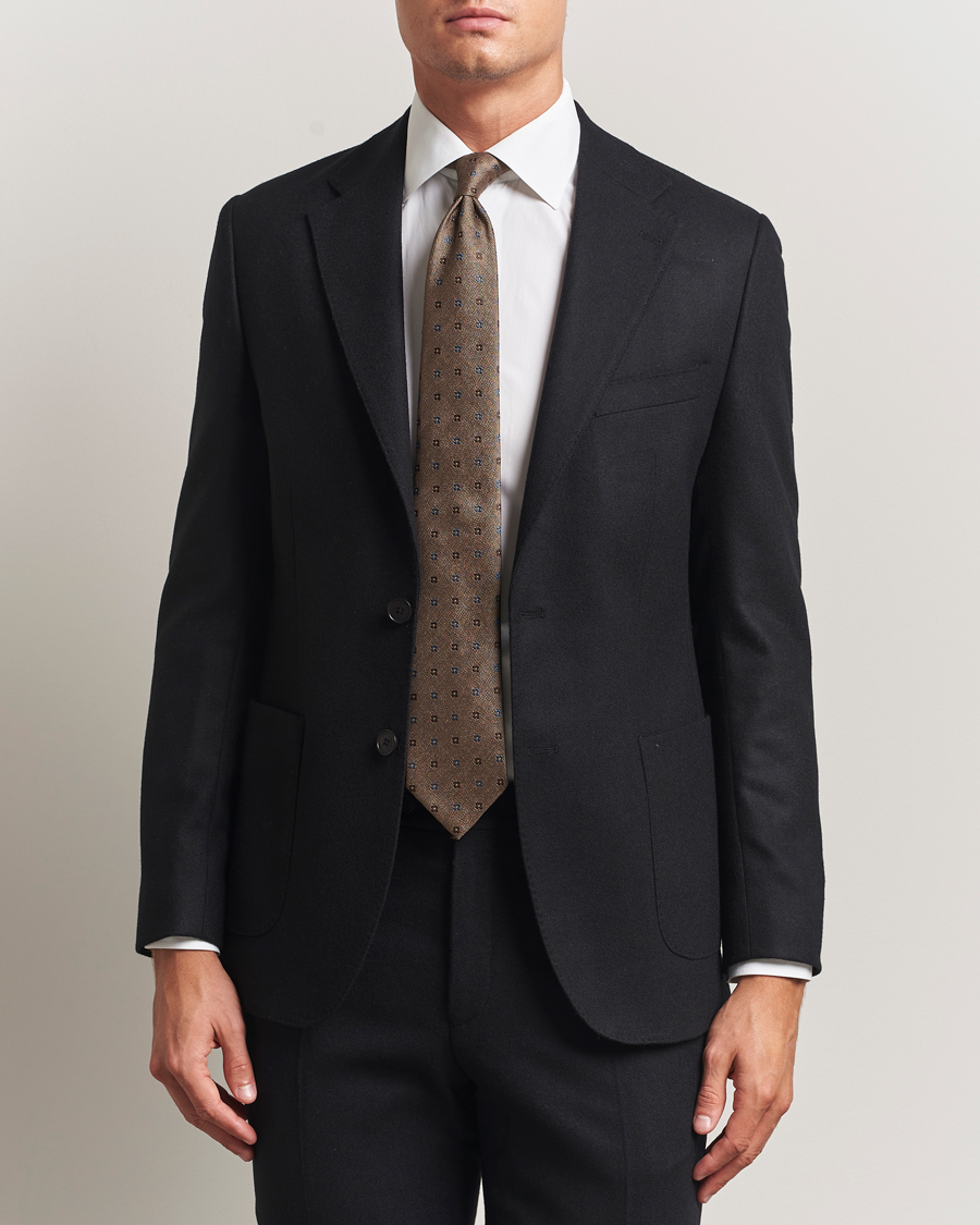 Men | Blazers | Morris | Flannel Wool Blazer Black