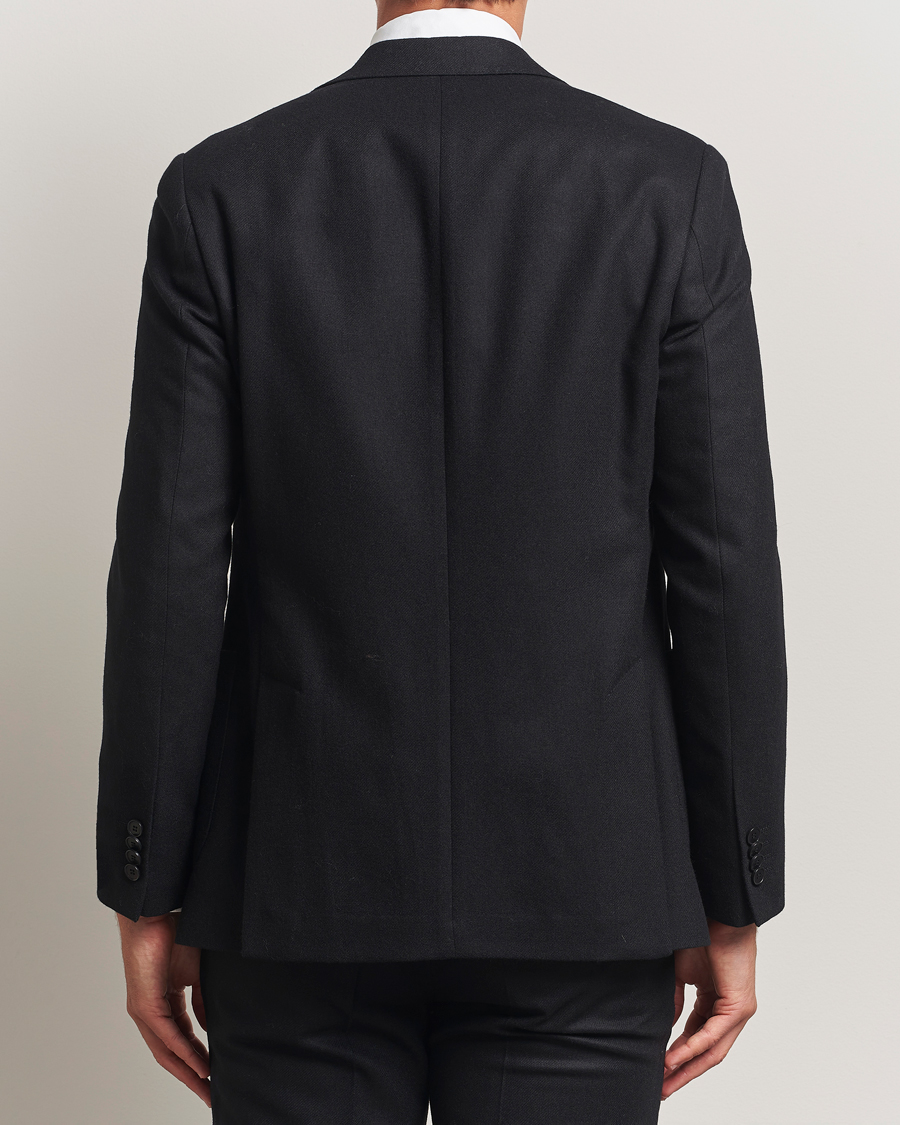 Men | Blazers | Morris | Flannel Wool Blazer Black