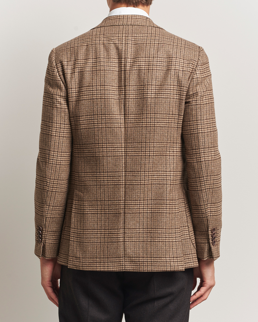 Men | Blazers | Morris | Wool Silk Check Blazer Brown