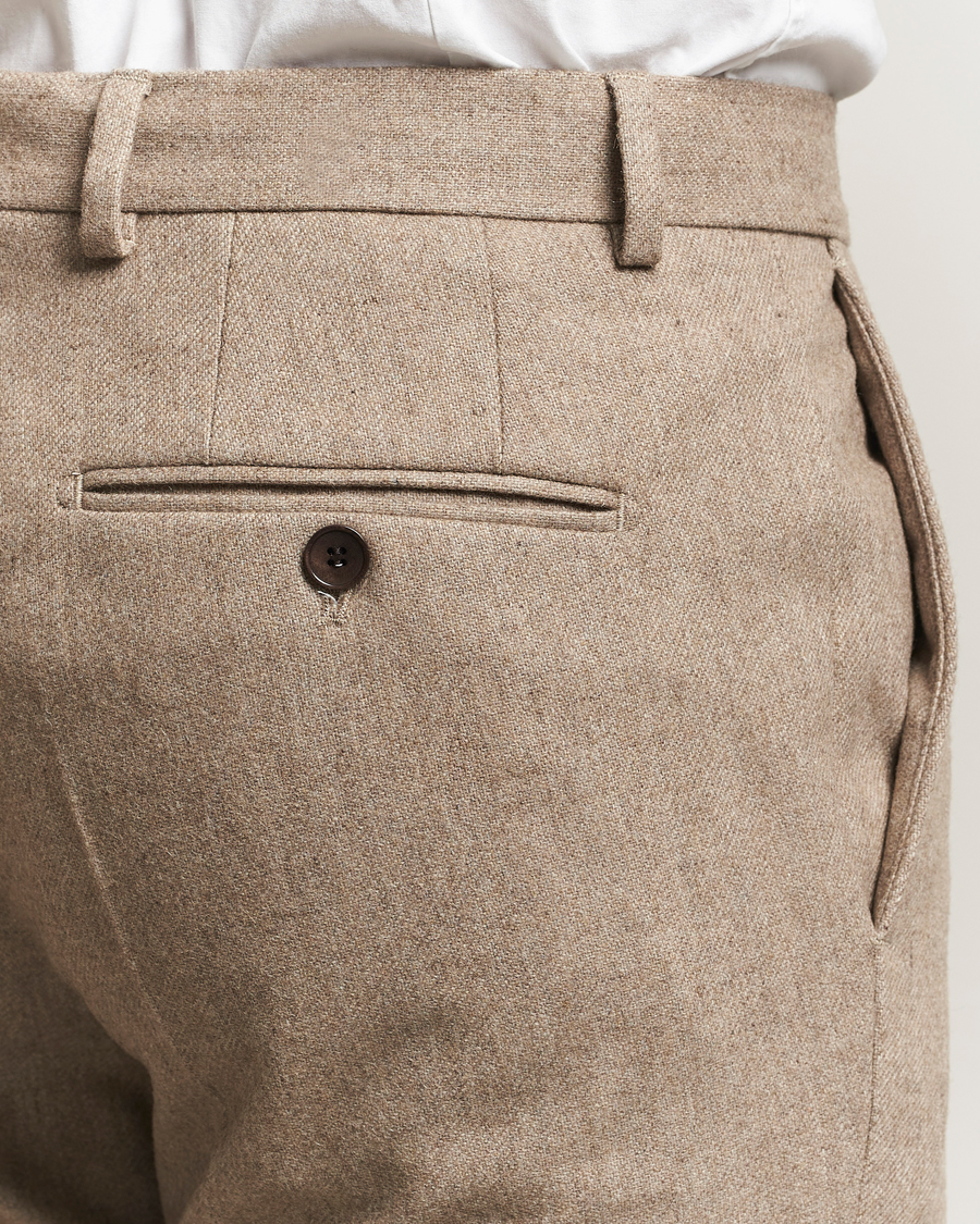 Men | Trousers | Morris | Jack Flannel Trousers Khaki