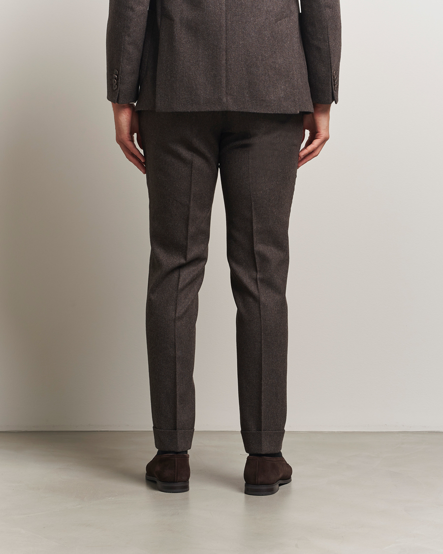 Men | Trousers | Morris | Jack Flannel Trousers Brown