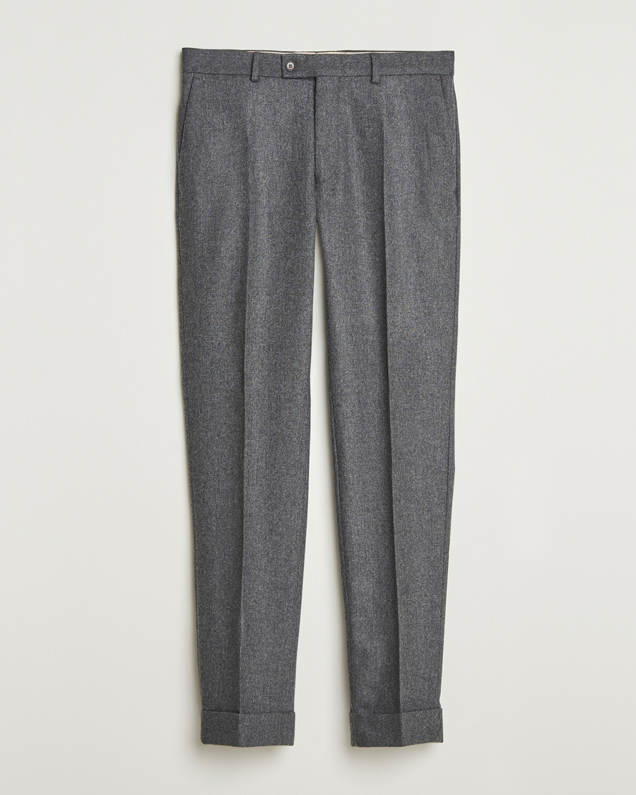 Men | Trousers | Morris | Jack Flannel Trousers Grey