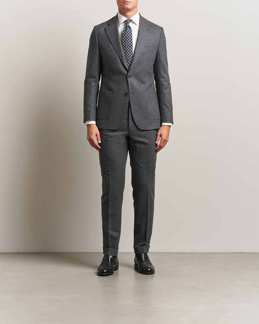 Men | Trousers | Morris | Jack Flannel Trousers Grey