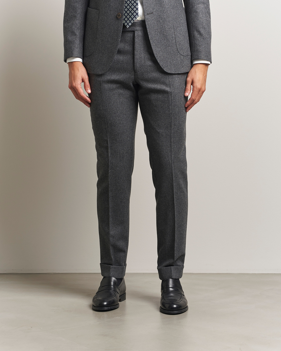Men | Trousers | Morris | Jack Flannel Trousers Grey