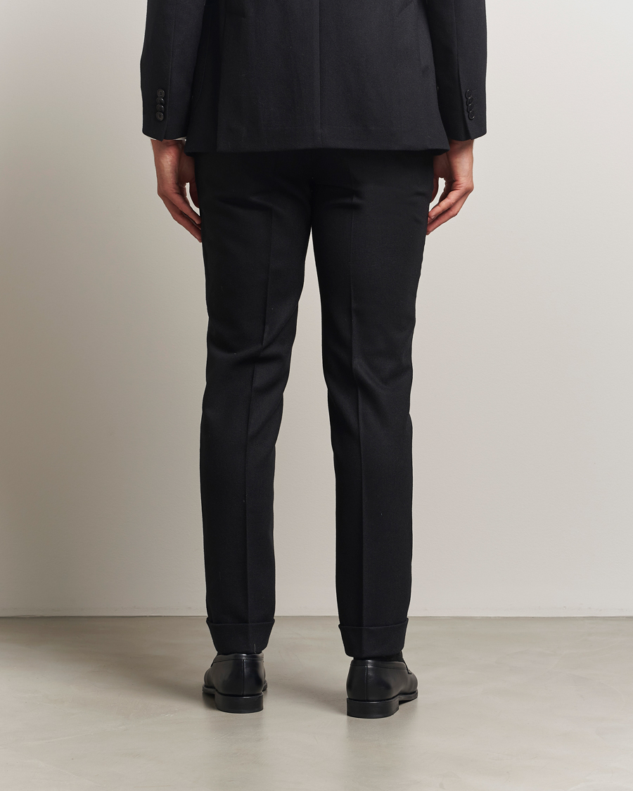 Men | Trousers | Morris | Jack Flannel Trousers Black