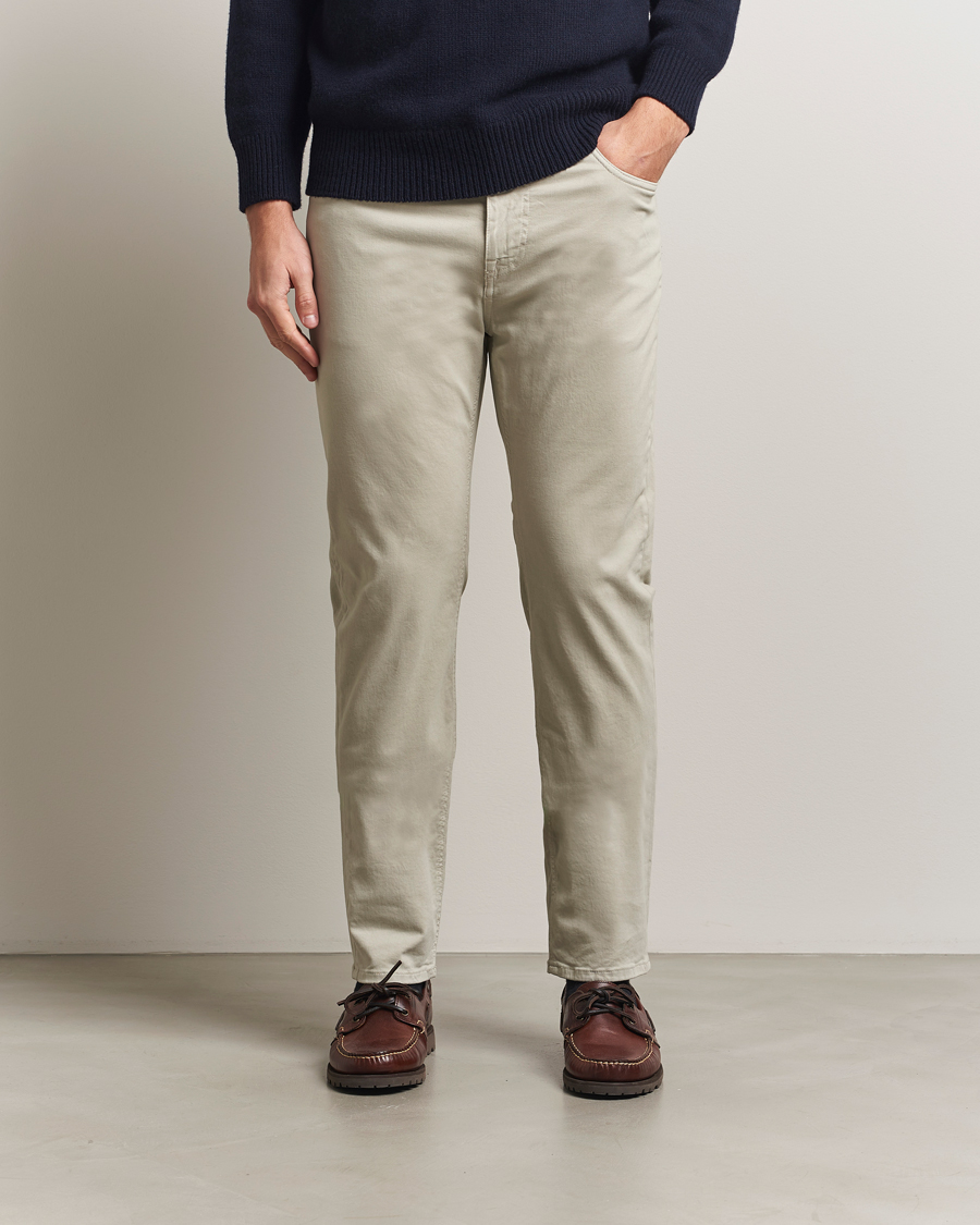 Men | Trousers | Morris | James Brushed 5-Pocket Pants Khaki
