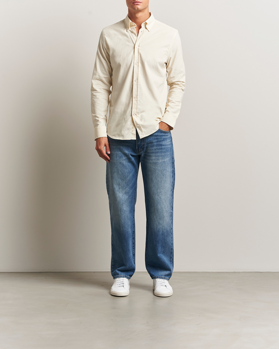 Men | Shirts | Morris | Douglas Corduroy Shirt Off White
