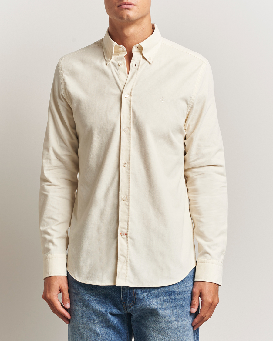 Men | Shirts | Morris | Douglas Corduroy Shirt Off White