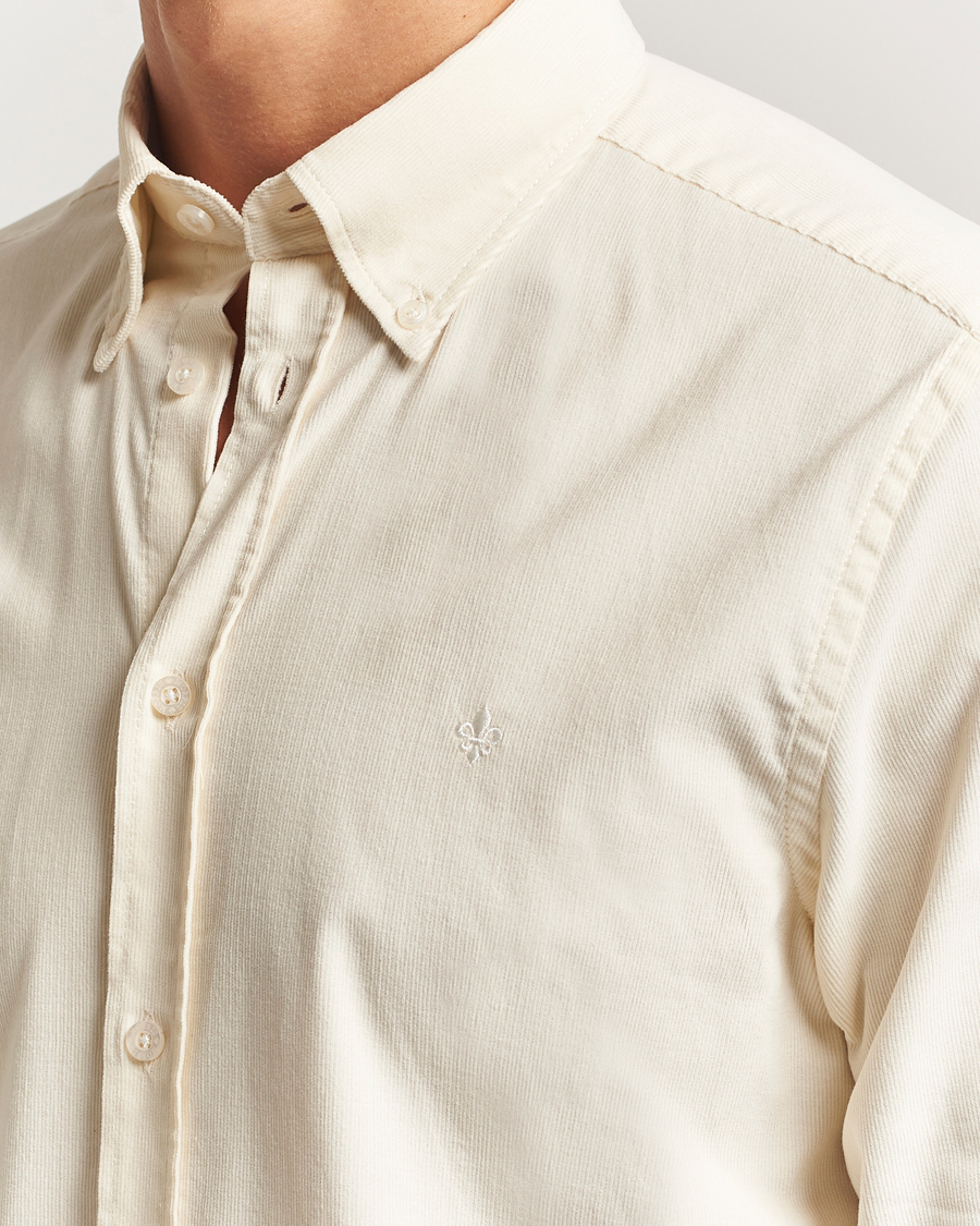 Men | Shirts | Morris | Douglas Corduroy Shirt Off White