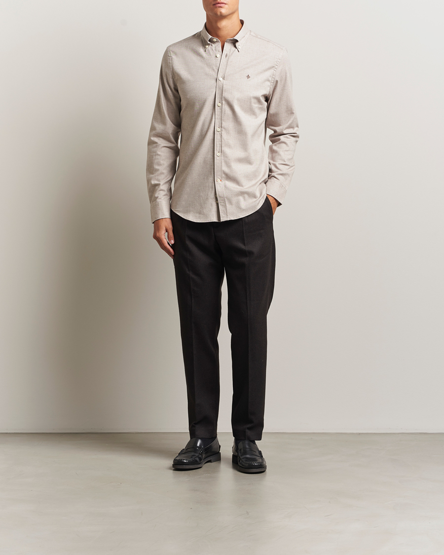 Men | Shirts | Morris | Watts Flannel Shirt Khaki