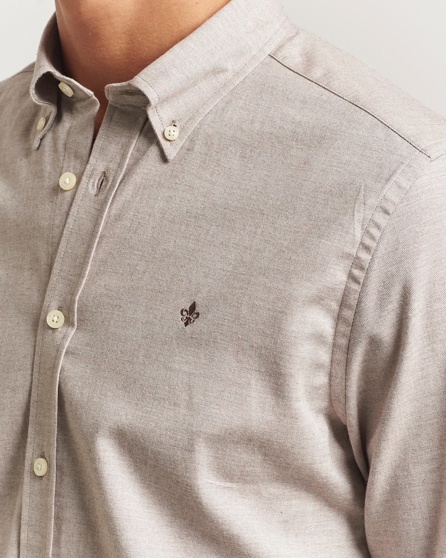 Men | Shirts | Morris | Watts Flannel Shirt Khaki