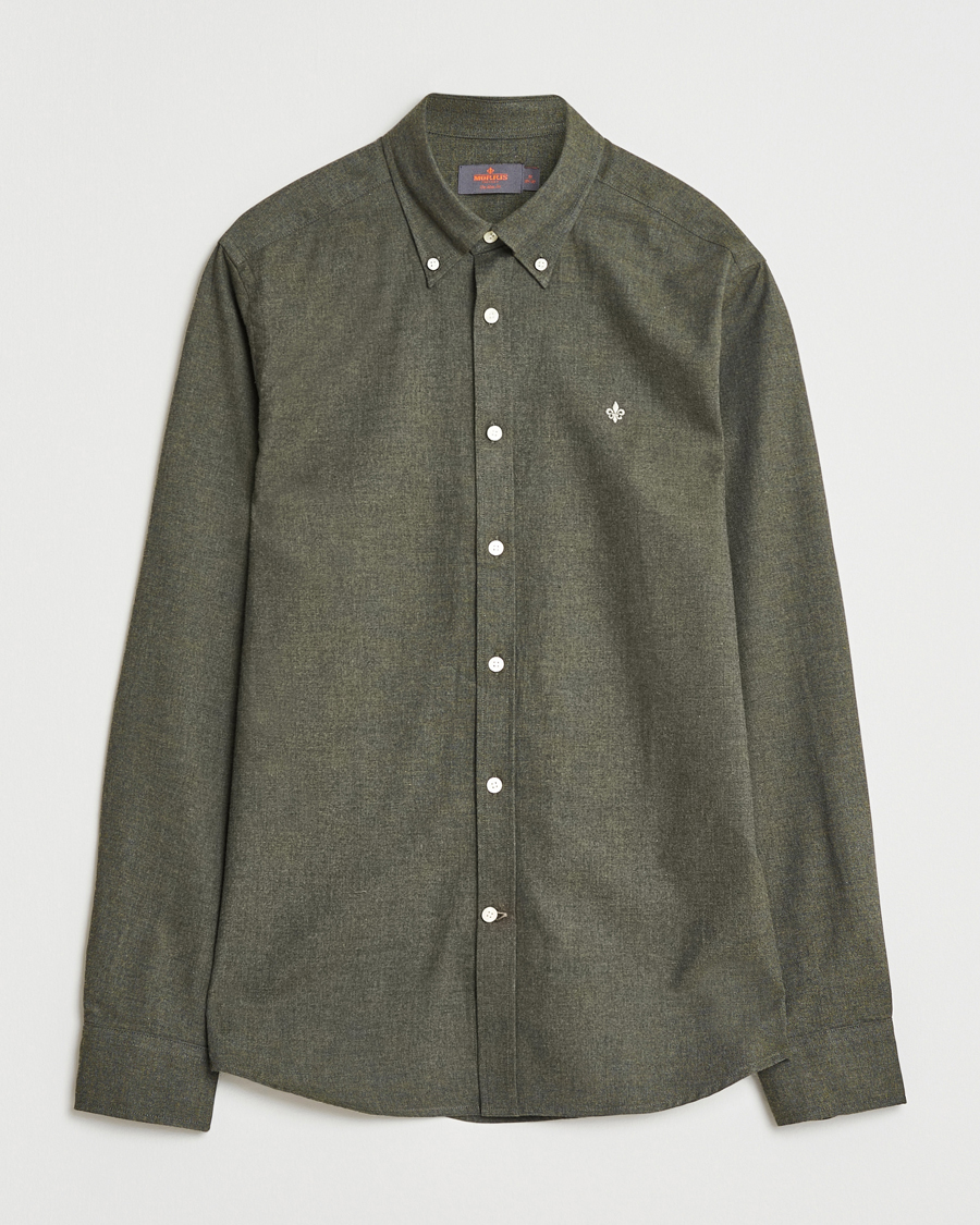 Men | Shirts | Morris | Watts Flannel Shirt Olive