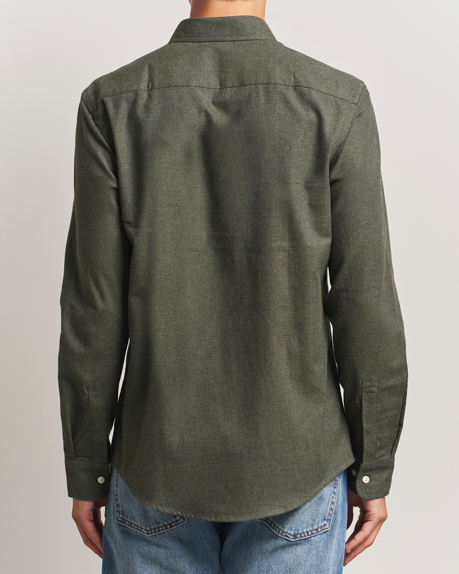 Men | Shirts | Morris | Watts Flannel Shirt Olive