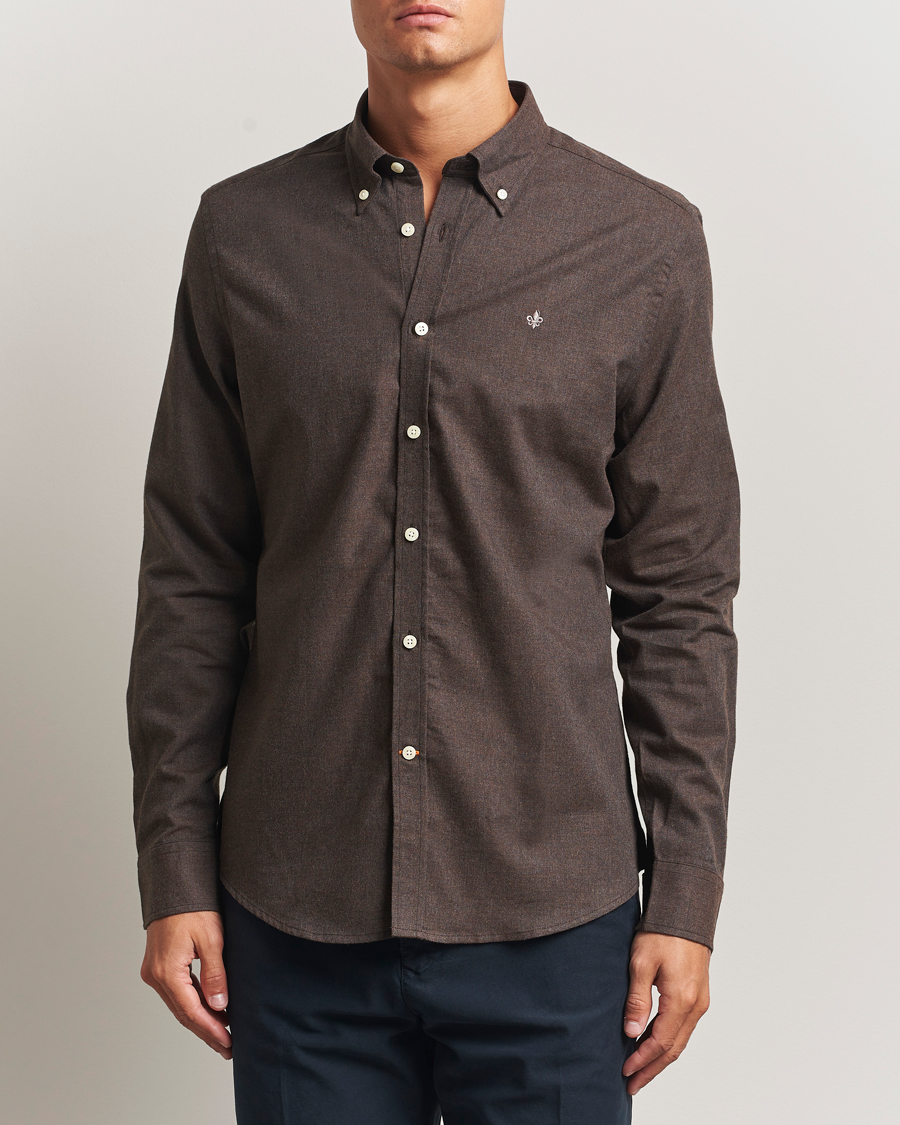 Men | Shirts | Morris | Watts Flannel Shirt Brown