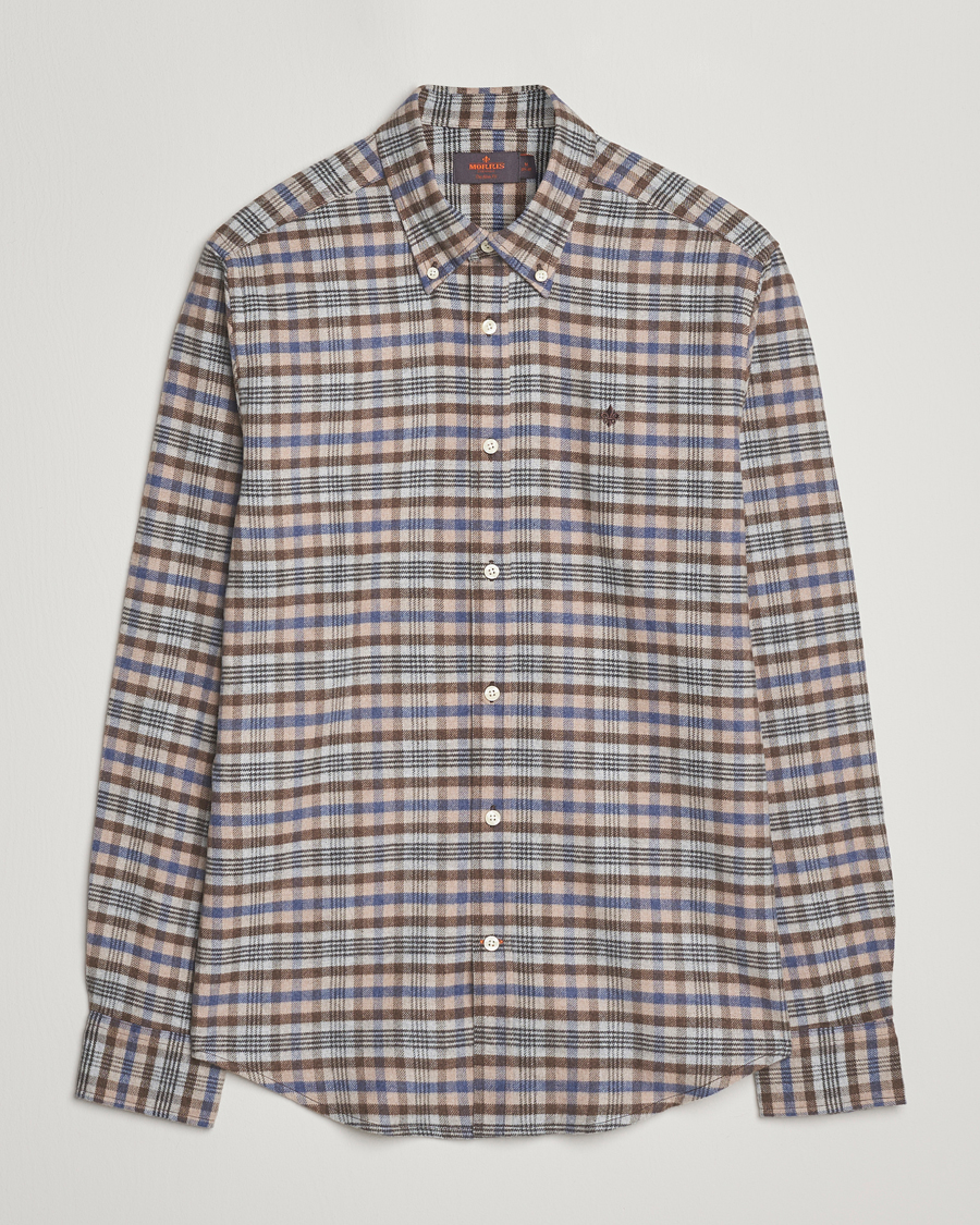 Men | Shirts | Morris | Flannel Check Shirt Brown