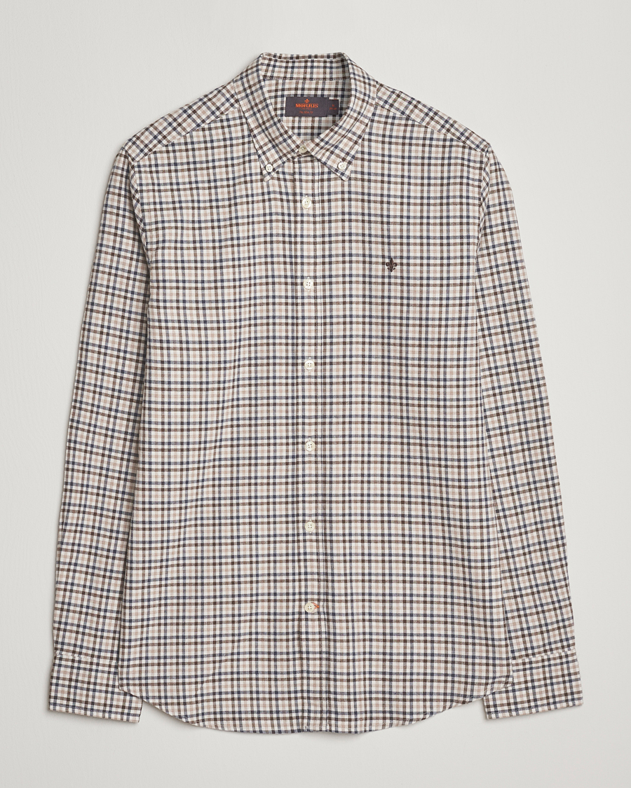 Men | Shirts | Morris | Watts Flannel Check Shirt Brown