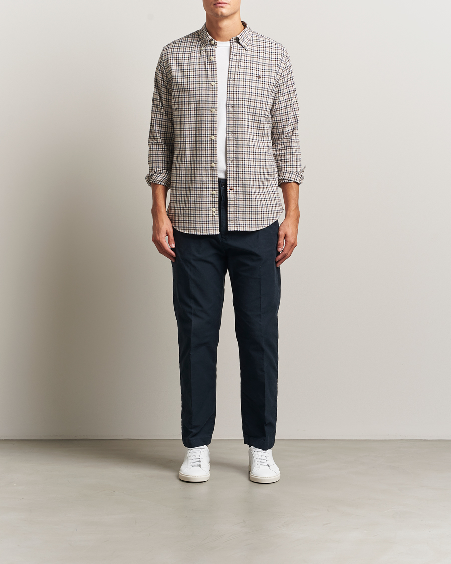 Men | Shirts | Morris | Watts Flannel Check Shirt Brown
