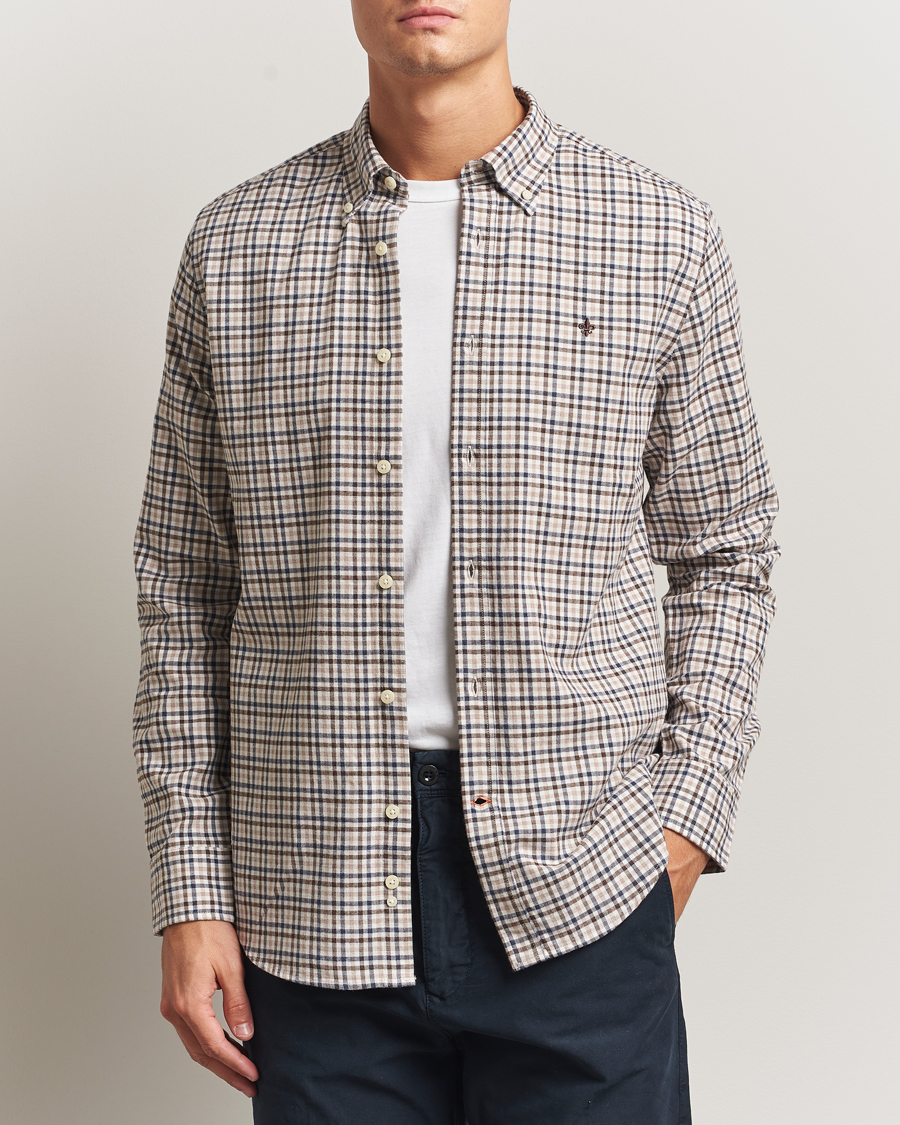 Men | Shirts | Morris | Watts Flannel Check Shirt Brown