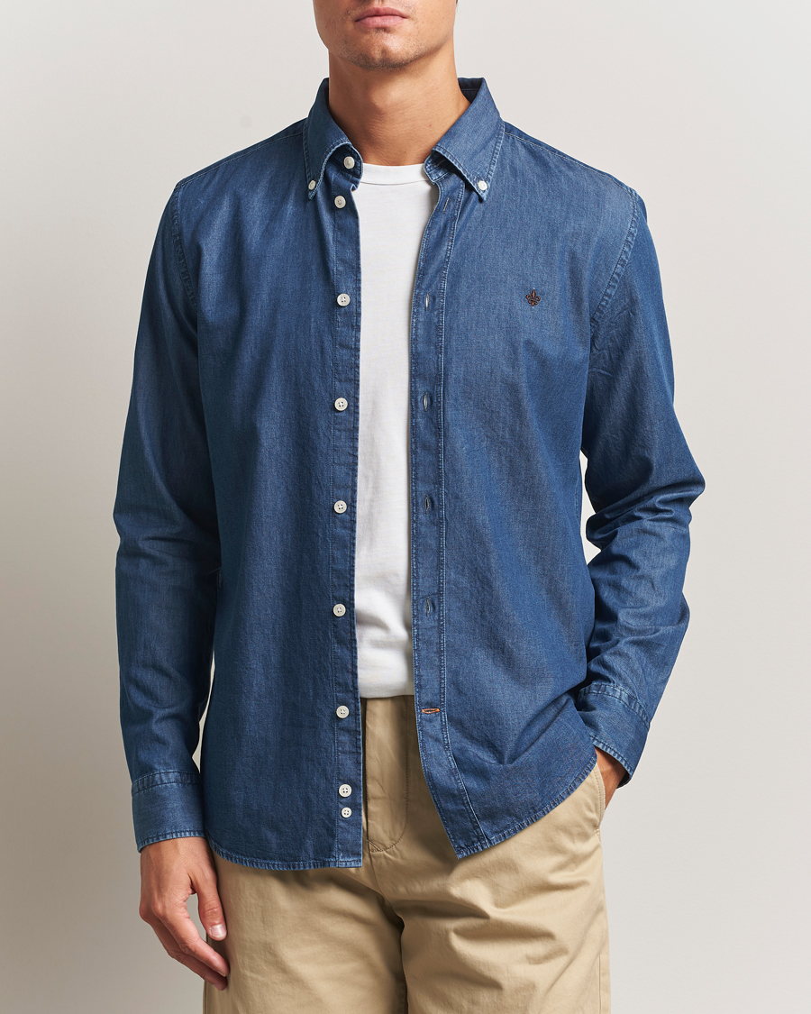 Men | Shirts | Morris | Light Denim Shirt Blue