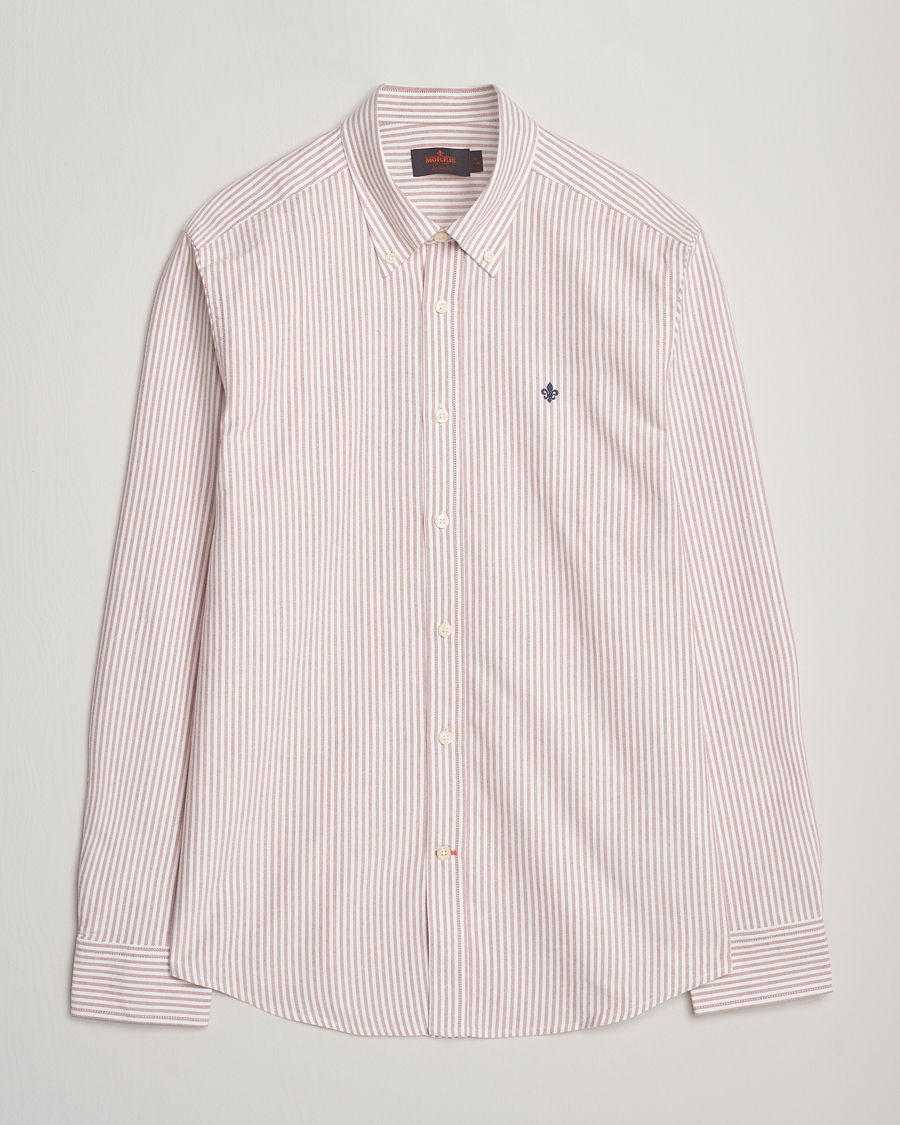Men | Shirts | Morris | Douglas Oxford Striped Shirt Red