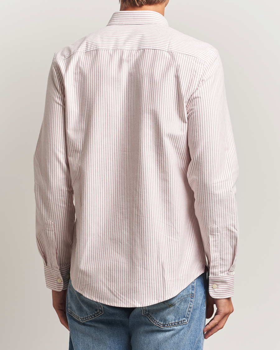 Men | Shirts | Morris | Douglas Oxford Striped Shirt Red