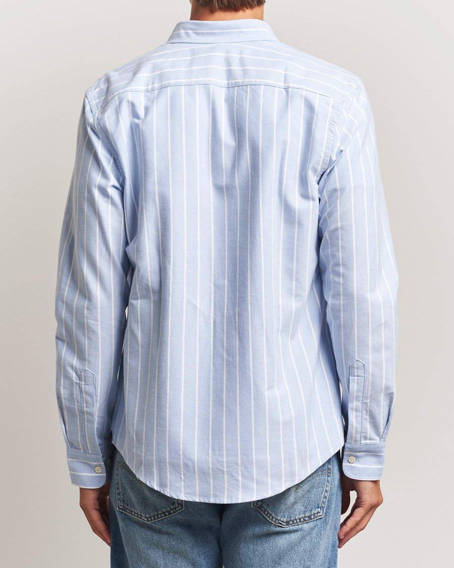Men | Shirts | Morris | Douglas Oxford Striped Shirt Light Blue