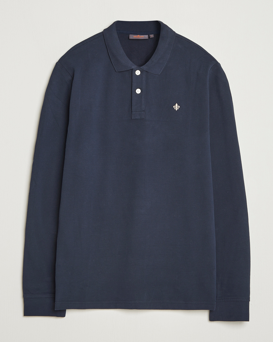 Men | Sweaters & Knitwear | Morris | Camden Long Sleeve Polo Shirt Navy