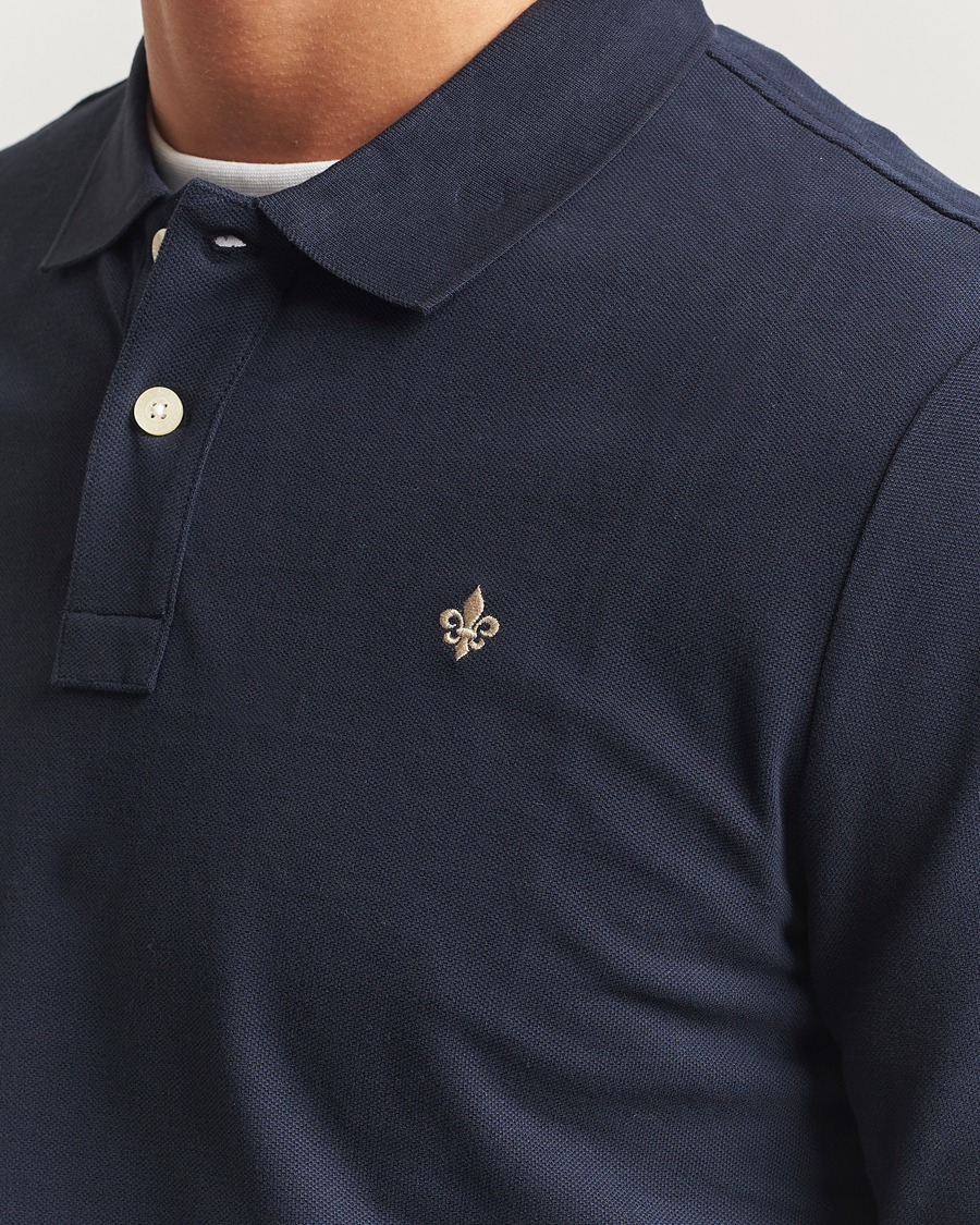 Men | Sweaters & Knitwear | Morris | Camden Long Sleeve Polo Old Blue