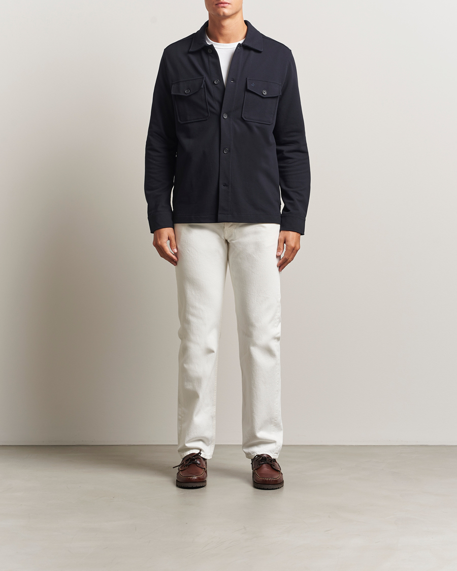 Men | Shirts | Morris | Andrew Jersey Overshirt Old Blue