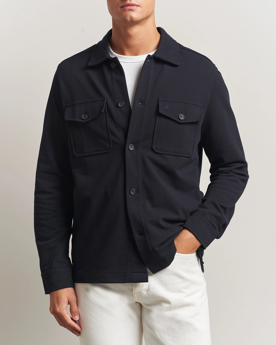 Men | Shirts | Morris | Andrew Jersey Overshirt Old Blue