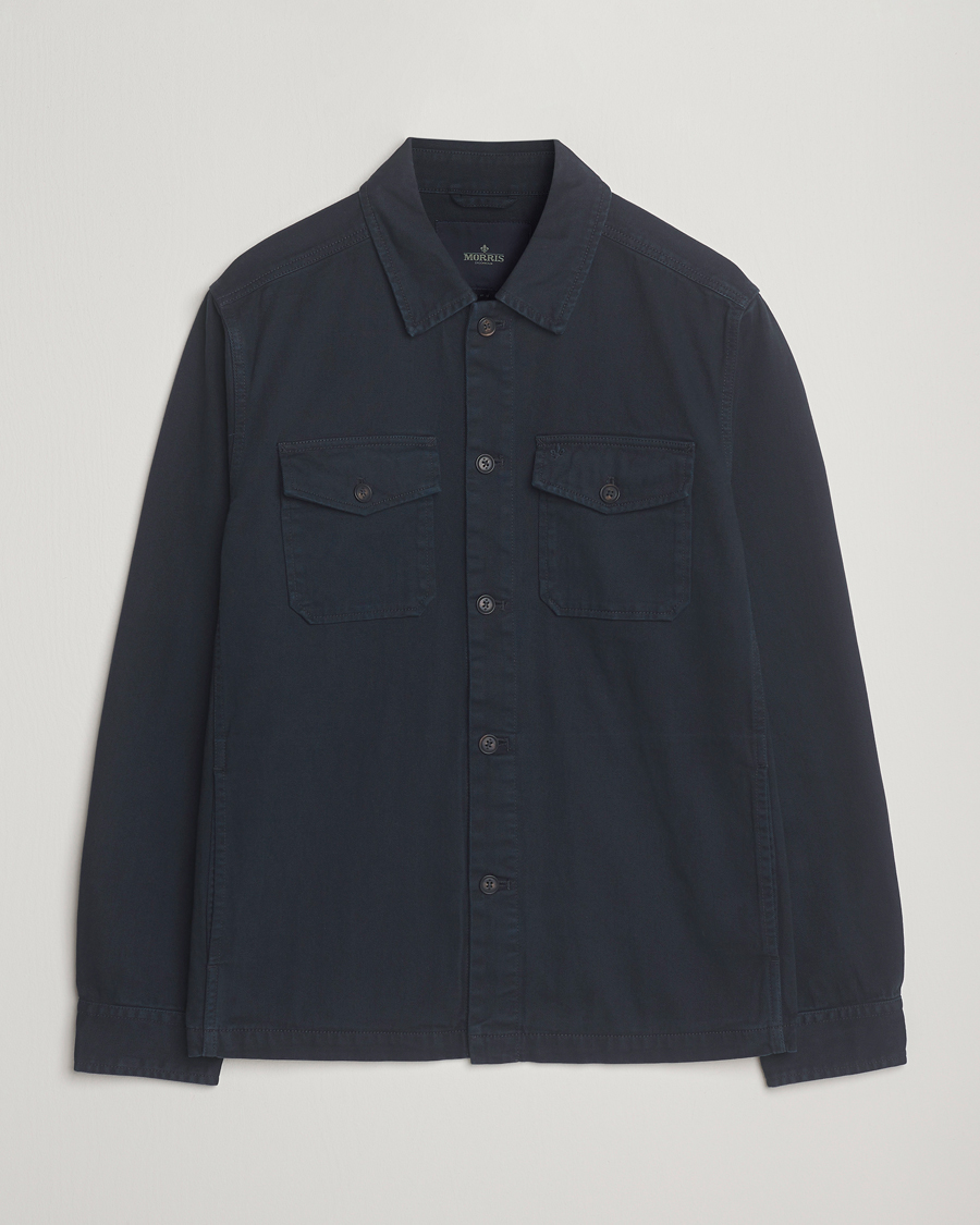 Men | Shirts | Morris | Alain Twill Shirt Jacket Old Blue