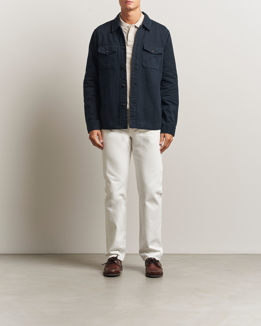 Men | Shirts | Morris | Alain Twill Shirt Jacket Old Blue