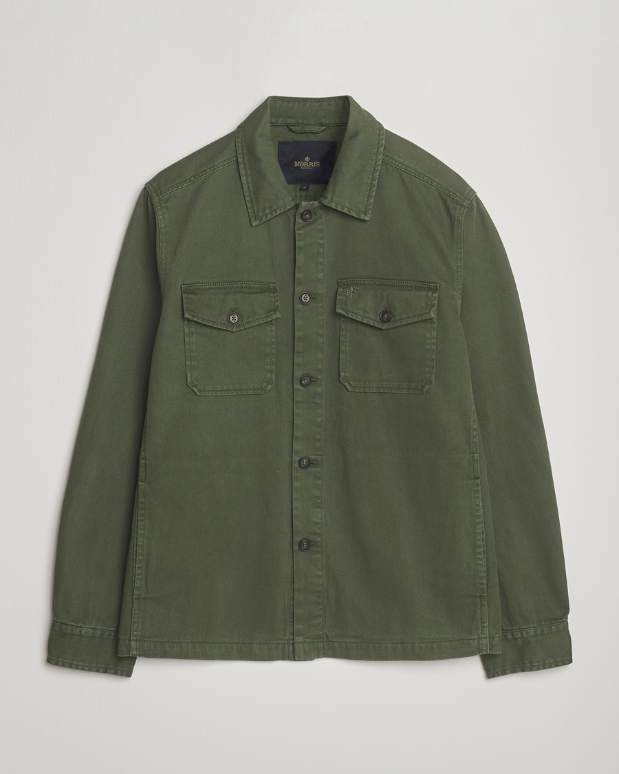 Men | Shirts | Morris | Alain Twill Shirt Jacket Olive