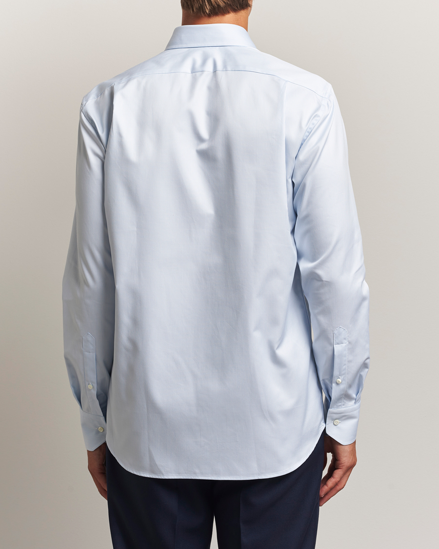 Men | Shirts | Stenströms | Regular Fit Thin Stripe Shirt White/Blue