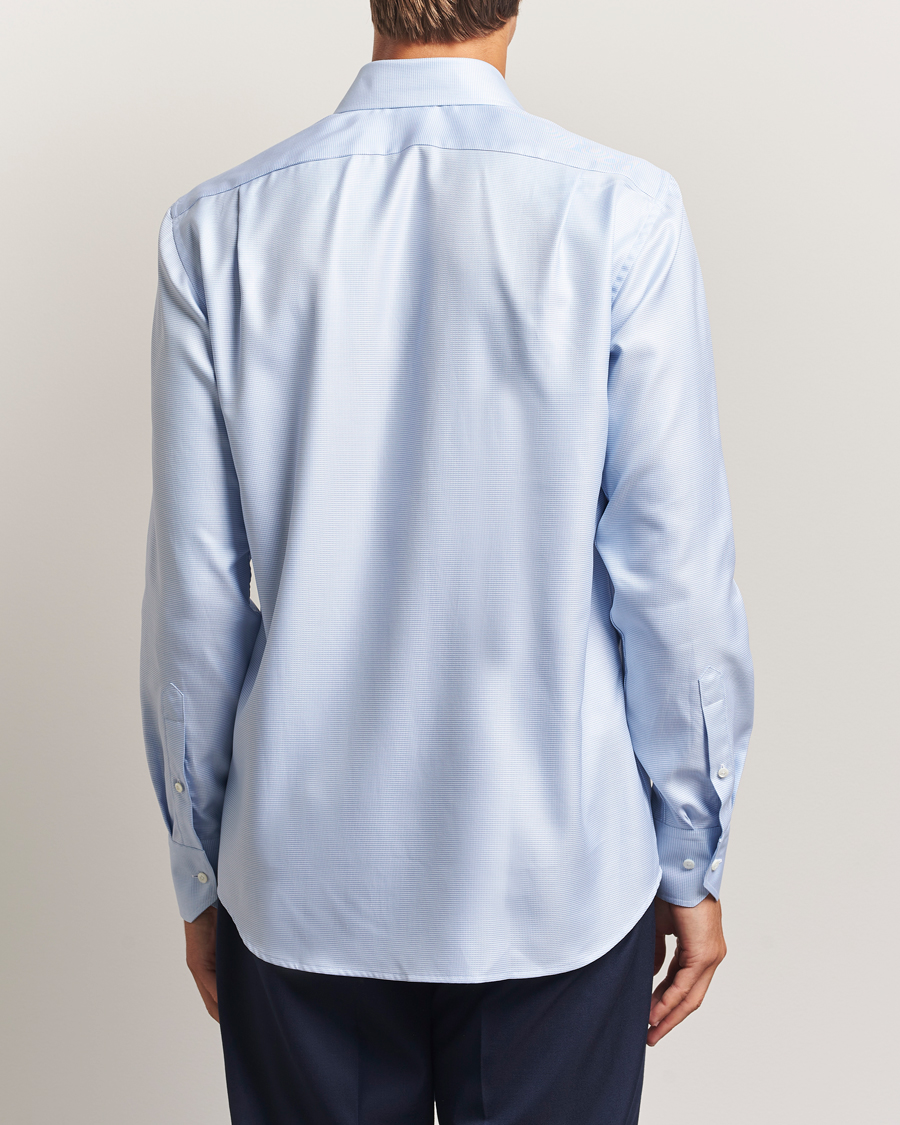 Men | Shirts | Stenströms | Regular Fit Houndstooth Shirt Blue