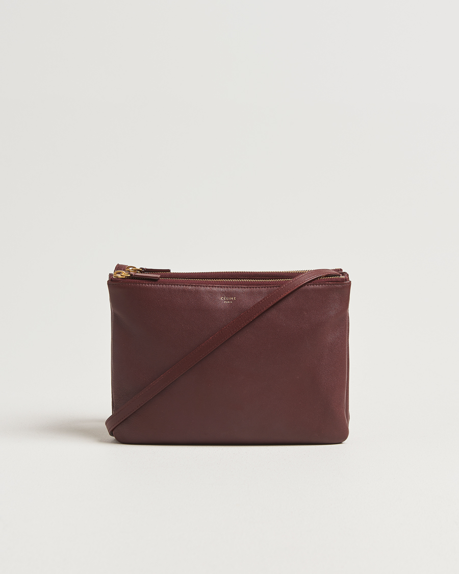 Men | Gifts for Her | Celine Pre-Owned | Trio Bag Medium Bordeaux