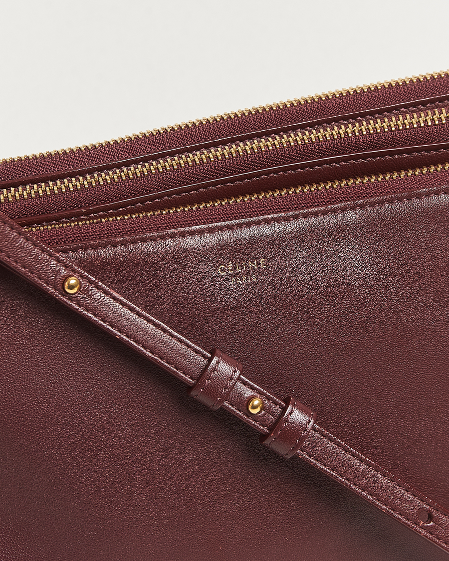 Men | Gifts for Her | Celine Pre-Owned | Trio Bag Medium Bordeaux