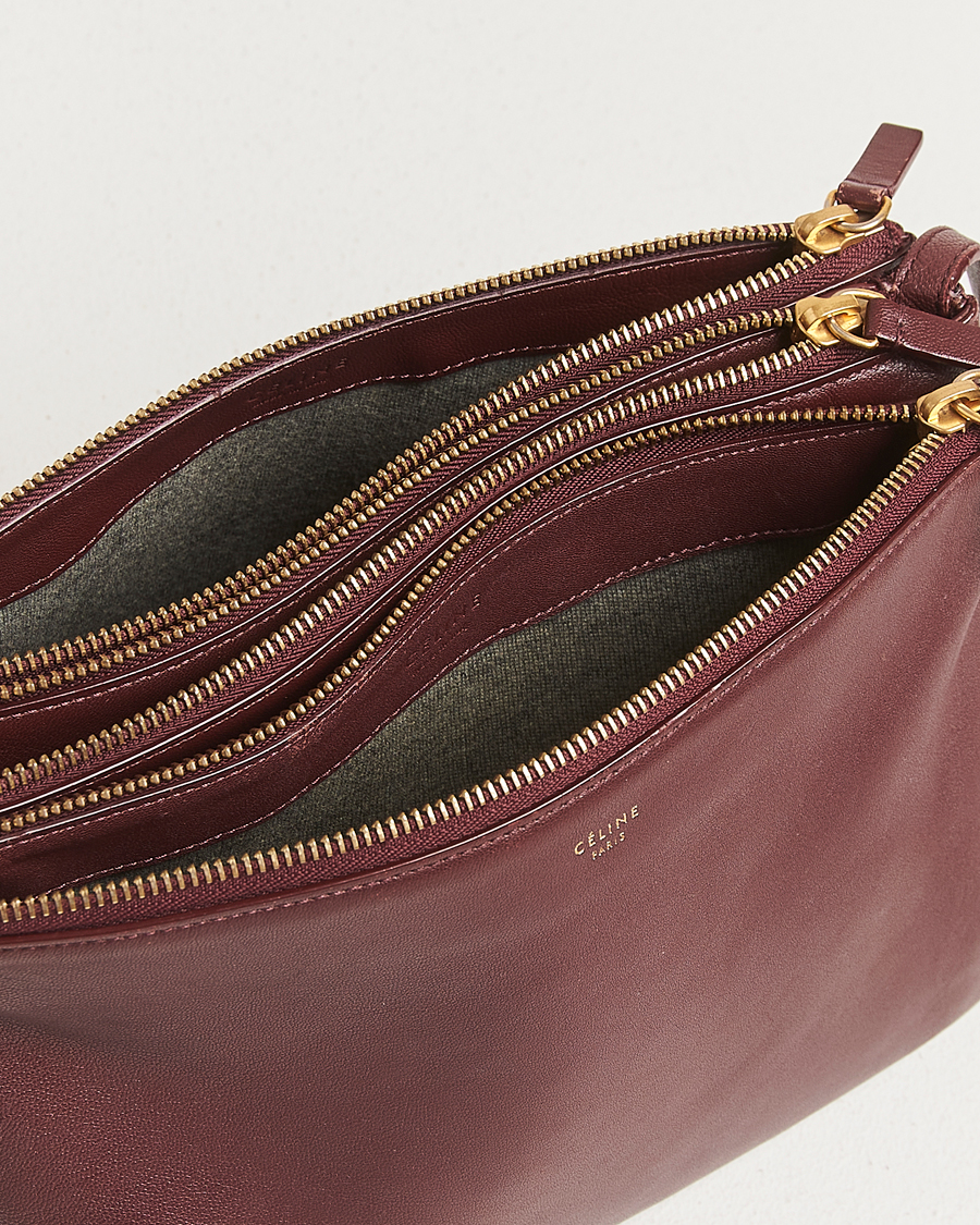 Men | Gifts for Her | Celine Pre-Owned | Trio Bag Medium Bordeaux